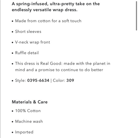 BNWT AE Garden Party Wrap Dress - Picture 5 of 9